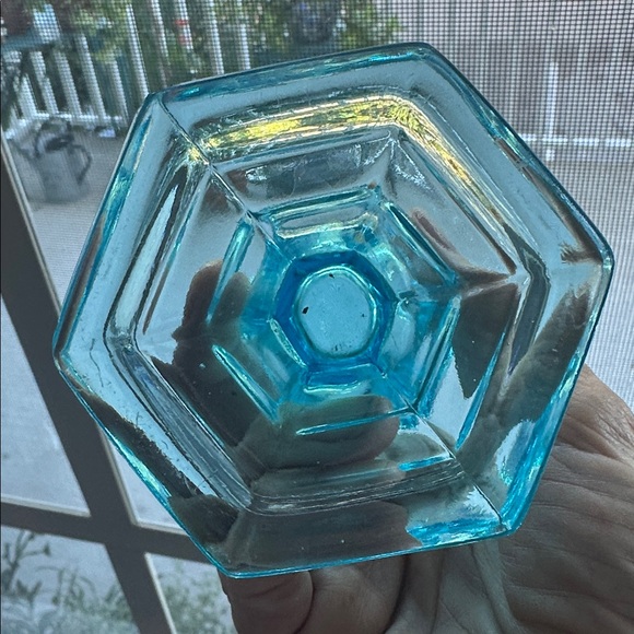 Vintage Blue Glass Vase - Picture 7 of 10
